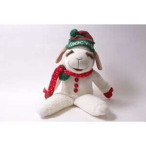 Macy's Lamb Chop Christmas Plush Toy 23" Stuffed Animal Vintage ~ 260206-WH 960